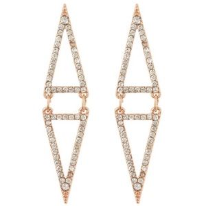 Vince Commuto Crystal Pave Triangle Earrings